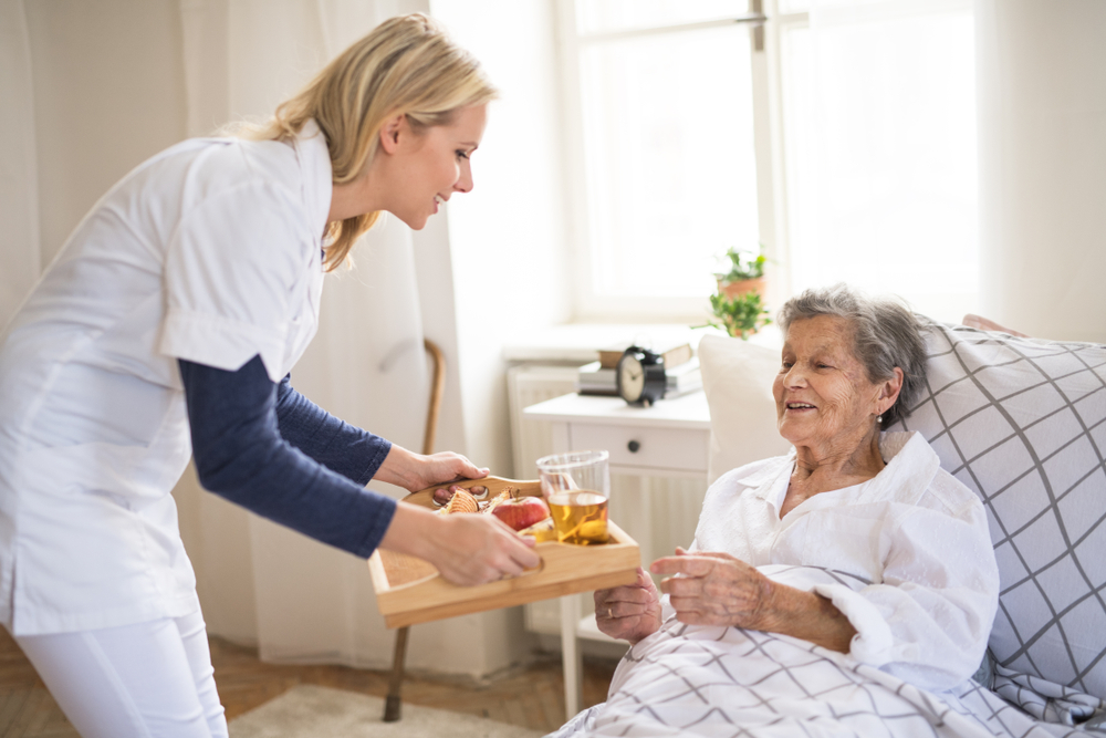 Skilled Nurse with elderly patient