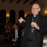 Bishop Brendan Cahill giving a speech during the 13th Annual Evening with the Bishops hosted by St. Dominic Village.