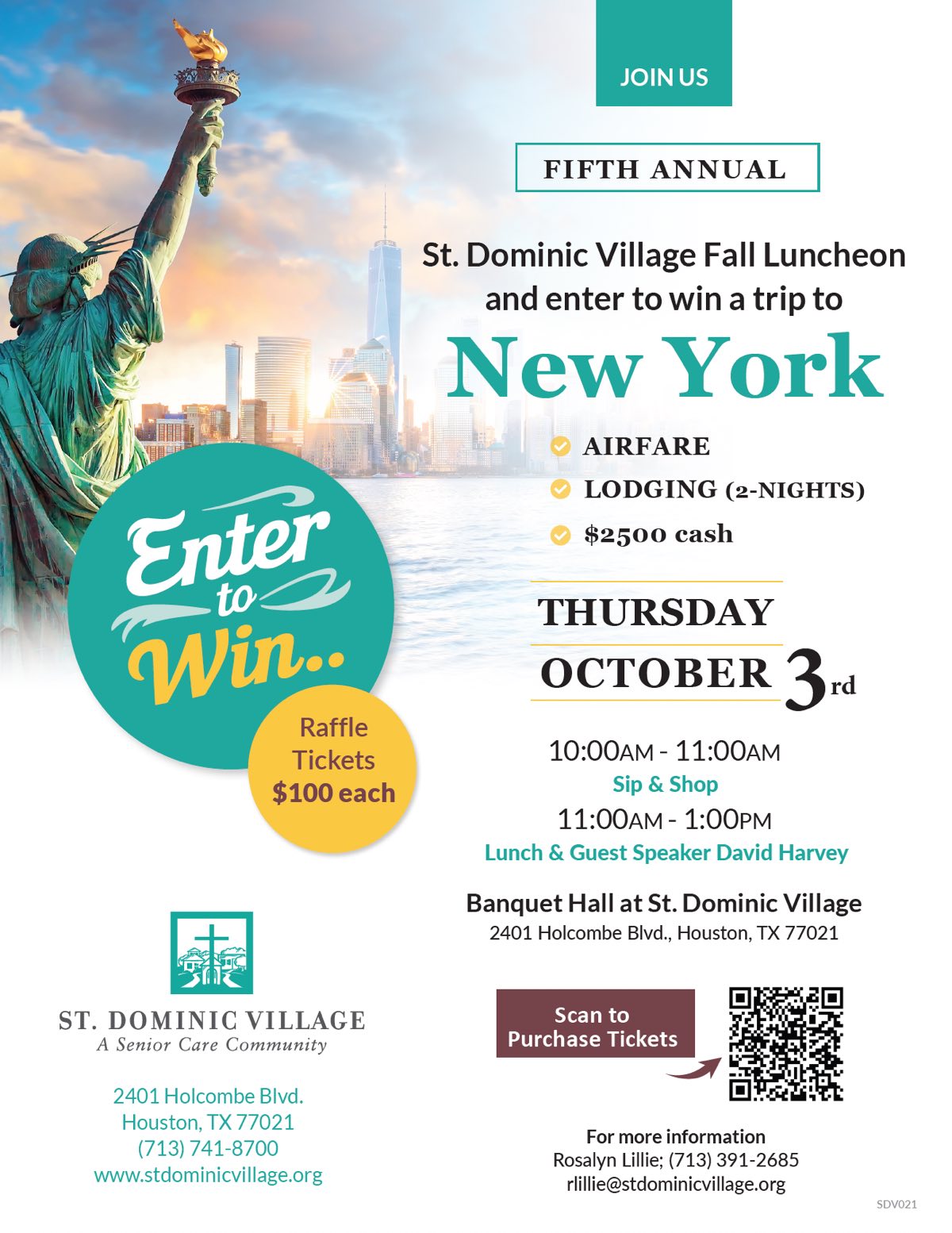 St Dominic Raffle to Win NYC Trip